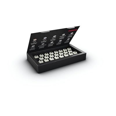 CHERRY MX BLACK CLEAR TOP SWITCH KIT, Doos met 23 Mechanische Toetsenbordschakelaars, voor DIY, Hot Swap of Gaming Keyboard, Lineaire Schakelaar zonder Klik, Krachtig en Direct