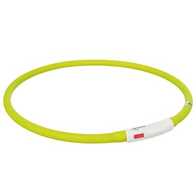 Flash Anello Luminoso USB, Silicone, XS–XL: 70 cm/10 mm, Verde