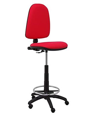 PIQUERAS Y CRESPO T04cp – ergonomische kruk, verstelbaar in hoogte en ARO voetensteun rood
