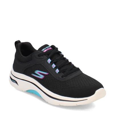 Skechers Baskets Go Walk Arch Fit 2.0 Balin pour Femme, Noir/Multicolore, 40 EU