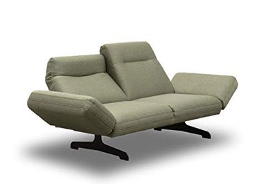 DOMO Collection Arezzo Divano a 2 posti con Funzione Schienale, Design Garniur-2 Imbottiture Relax, Verde, 219x99x94