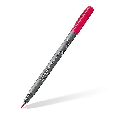 STAEDTLER 371-23 Pigment Arts Brush Pen - Bordeaux Red (Box of 10)