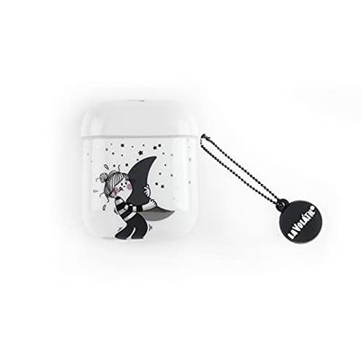 Custodia sottile in TPU lucido con design Silver Moon di La Voatile per Apple Airpods. Compatibile con Airpods 1 e 2.