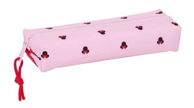 safta MINNIE MOUSE NAIVE - Astuccio rettangolare per bambini, astuccio per bambini, ideale per bambini in età scolastica, comodo e versatile, qualità e resistenza, 22 x 7 x 40 cm, rosa chiaro, M,
