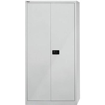 BISLEY Armario Universal con 4 estantes galvanizados, 5 oh, Metal, 645 Gris Claro, 40 x 91,4 x 195 cm