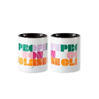 UO Pencil Holder Profe Class. Original and Fun Desk Pen Holder for Teachers. Modern and Elegant Design. Durable Ceramic Pencil Holder. Multicolor.