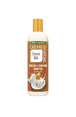 Creme of Nature, CNI, Shampoing au lait de coco, démêlant et revitalisant adapté à tous types de cheveux, formule infusée d’huile de coco, nutrition et brillance intenses (354ml)