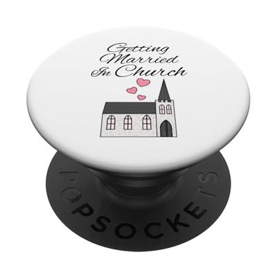 Casarse en la iglesia, compromiso de boda cristiana PopSockets PopGrip Adhesivo