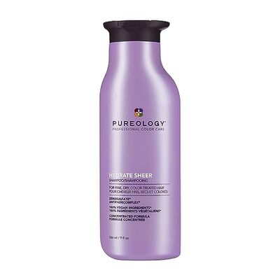 Pureology Hydrate Sheer, Moisturising Shampoo, For Fine, Colour Treated Hair, Vegan Formulas, Sulphate Free for a Gentle Cleanse