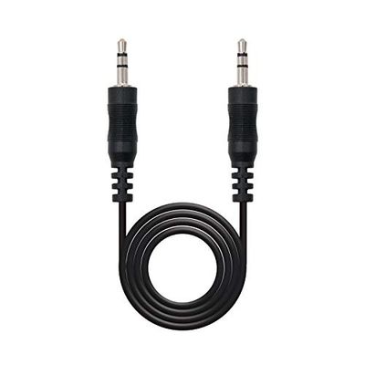 Nanocable 10.24.0100 - Cavo audio stereo, JACK 3.5/M-JACK 3.5/M, maschio-maschio, nero, 0.3mts