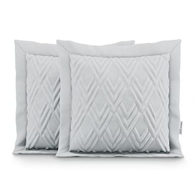 AmeliaHome 2 örngott dubbelsidig ultrasonic-quiltning 45 x 45 cm Ophelia silver