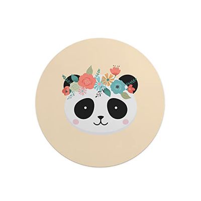 Questo Casa, Digitalt tryck runt musmatta, halkfri undersida för kontor och hem, diameter: 22 cm