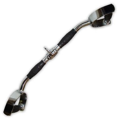 POWER EXTREME Unisex - volwassenen handvat LAT-stang AR, zilver/zwart, één maat