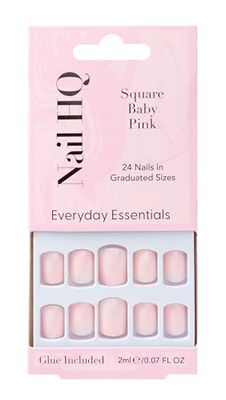 Nail HQ Vierkante baby roze nagels