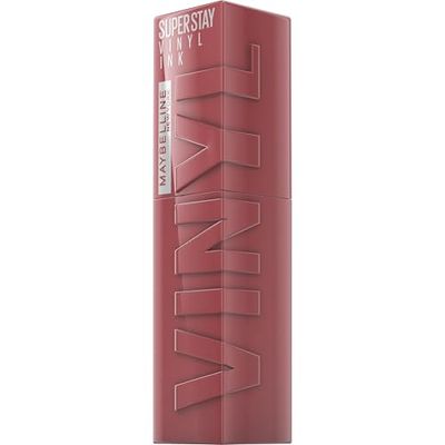 Maybelline New York Superstay Vinyl Ink, Pintalabios Efecto Vinilo, Vinilo Fijo, Larga Duración, Tono 40 Witty