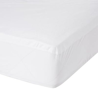 Clevamama 7214 Matrasbeschermer waterdicht en ademend - katoen matrasbeschermer voor babybed - 120x60 cm,Wit