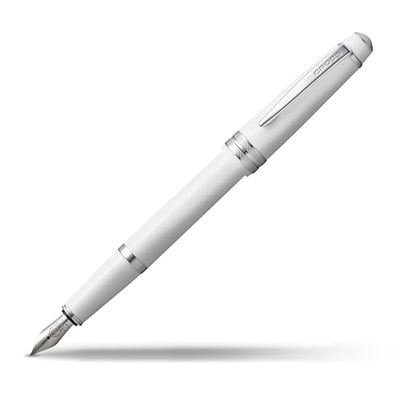 Cross Bailey Light Stylo à bille Stylo plume - Plume moyenne Medium Nib glossy white