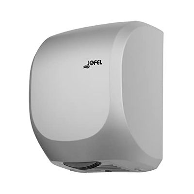 Jofel - Sèche-mains optique haute performance (400 Km/h) 1400W, sec en 10 secondes, sèche-mains automatique, filtre Hepa, anti-vandalisme, AVE Boîtier ABS robuste AA19300 Argent