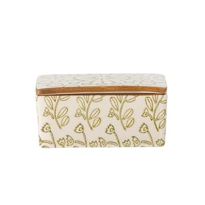 Bloomingville Creative Collection Maple Beurrier en grès Vert 12,5 x 6,5 x 9,5 cm 280 ml