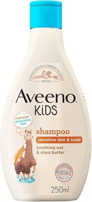 Aveeno Baby Kids Shampoo 250ml | Enriched with Soothing Oat & Shea Butter | Childrens Shampoo Developed for Your Little Superhero | Childrens Toiletries Sets