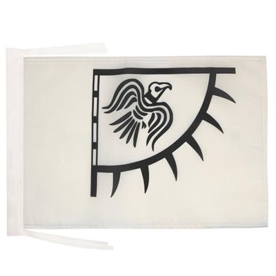 BANDERA VIKINGO RAVEN 45x30cm - BANDERINA DE LOS VIKINGOS 30 x 45 cm cordeles - AZ FLAG