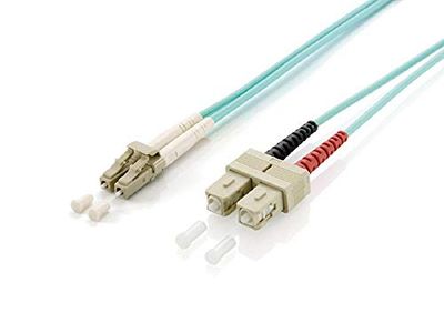 EQUIP 255311 CABLE DE FIBRA OPTICA 1 M OM3 LC SC TURQUESA