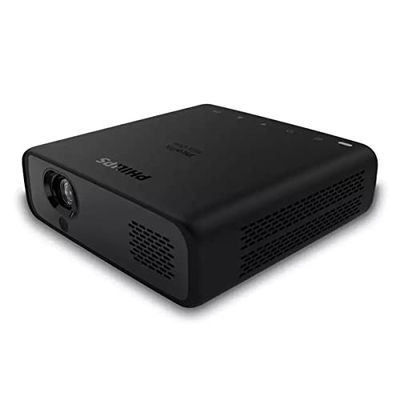 Philips PicoPix Max One, proiettore mobile, Ultra luminoso e portatile, LED 4 canali, Full HD, durata batteria 5 ore, Altoparlante incorporato, HDMI, USB-C, nero