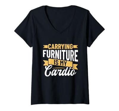 Womens Carrying Furniture is my cardio - Furniture Mover V-Neck T-Shirt