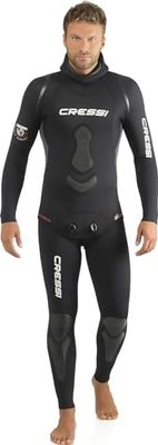 Cressi Unisex Apnea Wetsuits Two Piece Premium Neoprene 5 Mm, Black, S UK