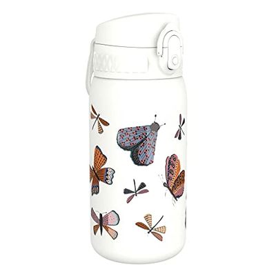 Ion8 Borraccia Termica Acciaio Inox, Senza Perdite, Farfalle 320ml (11oz)