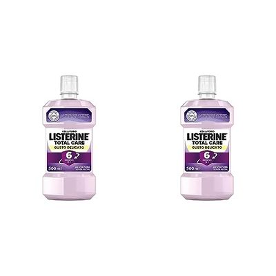 Listerine Colluttorio, Total Care, Gusto Delicato, 500ml (Confezione da 2)