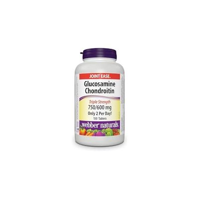 Webber Naturals Glucosamine Chondroitin Triple Strength 750/600 mg 150 Tablets