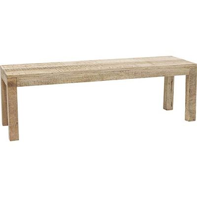 KARE Banco puro, bege, 45 x 40 x 140 cm, madeira, castanho, (H/B/T) 45 x 140 x 40 cm