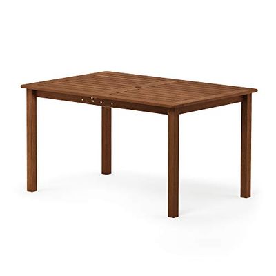 Furinno Tioman Hardwood Table de Salle à Manger d'Extérieur, Naturel, Bois dense, One Size