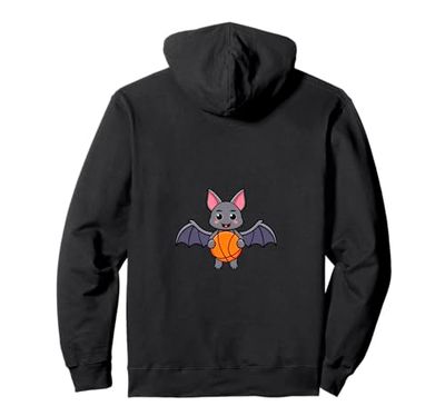 Cute Bat Basketball Player Ball Sports Felpa con Cappuccio