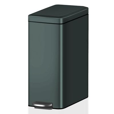 HOHAOO Bathroom Bin,10L Trash Can Stainless Steel Pedal Bin Soft-Closure Household Rubbish Bin with Removable Inner Bucket for Home,Office,Bedroom,Bathroom,Kitchen