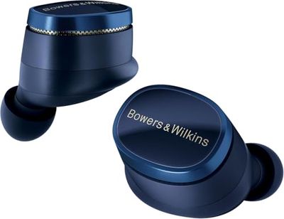 Bowers & Wilkins Pi8 bezprzewodowe słuchawki True Wireless z aktywną redukcją szumów, Bluetooth, AptX, etui ładujące z bezprzewodową transmisją audio, kolor niebieski (Mitternightblau)