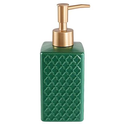 Lnvnoaua Soap Dispenser, Ceramic, Green, Standard Size