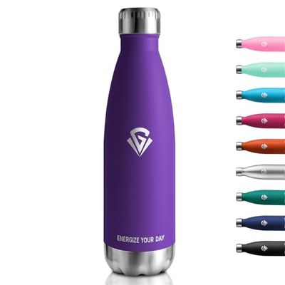 Thermosfles 750 ml, waterfles, geschikt voor koolzuurhoudende dranken, BPA-vrij, lekvrij, dubbelwandig, thermoskan, voor fitness, hardlopen, kantoor, kinderen, volwassenen, camping, fitness, bubbels