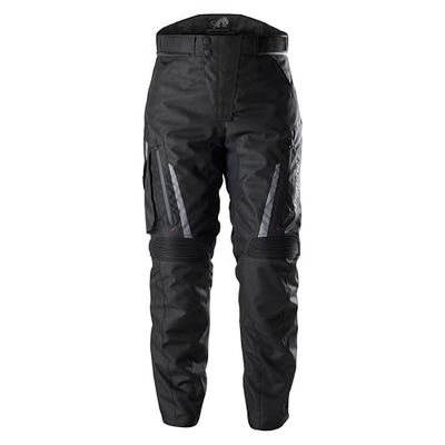 Furygan Killington-CE goedgekeurde motorbroek voor heren, waterdicht met D3O-beschermers, verwijderbare thermische voering, geventileerde verbindingsritssluiting, Zwart-grijs, S