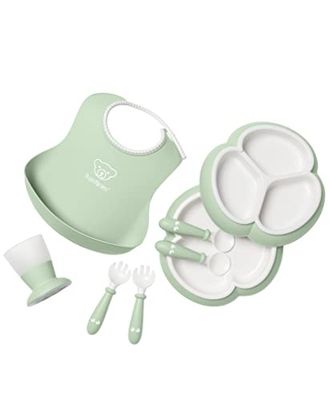 BabyBjörn Servies Set, 8 stuks, Poedergroen
