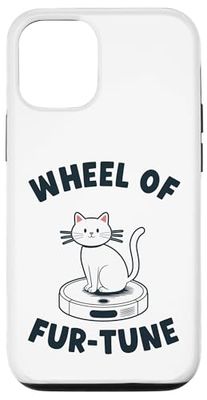 Wheel Of Fur-Tune Cat Joke Robot Vacuum Cleaner Cat Case for iPhone 12/12 Pro