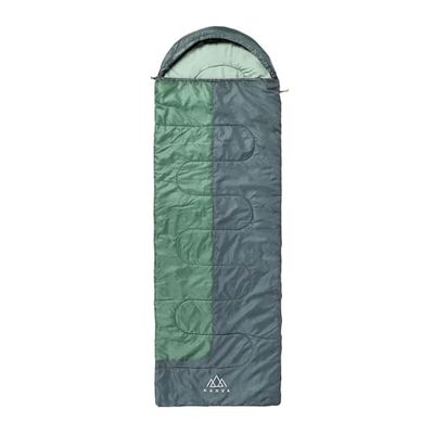 KADVA Sac de Couchage de Camping Dorma L avec Épissure Côté Gauche Dimensions 220 cm x 75 cm Sac de Couchage Vert avec Capuche pour la Tête Température de Confort