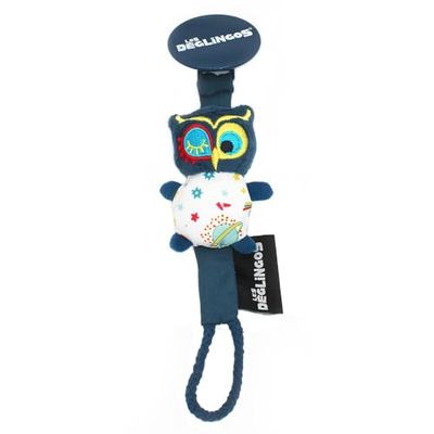 LES DEGLINGOS - ATTACHE SUCETTE AVEC PELUCHE ASTROS LE HIBOU - BLEU - Accroche tétine - Dès la naissance - 23cm