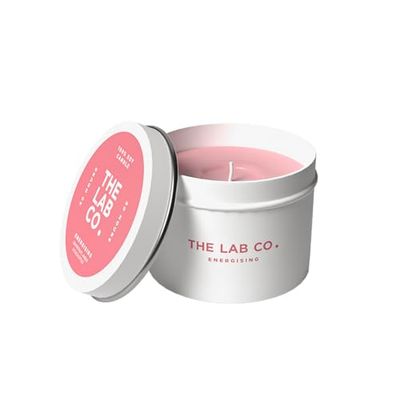The Lab Co. Tinned Candle 90g 20hrs Burn Time. Energising Fragrance with Grapefruit Amber Eucalyptus. 100% Vegan Soy Wax