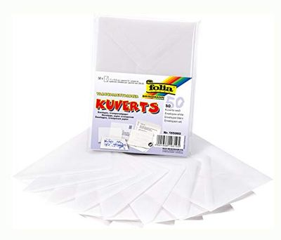 Folia 195000-50 Buste in Carta Lucida, Colore: Bianco