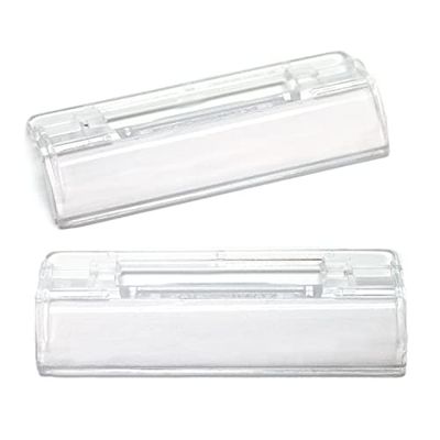 Grafoplás - Bolsa de 50 Visores Cortos para Carpetas Colgantes, 6,5cm, Rígidos, Forma Curva, Permite Ver la Etiqueta Vertical y Lateralmente