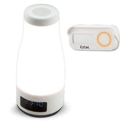 Extel 083701 Campanello Campanello d' atmosfera con altoparlante Bluetooth/lampada integrate Bianco