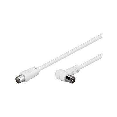 Goobay 67359 haakse antennekabel (80 dB), 2x afgeschermd, coax-stekker > coax-bus 90° (volledig afgeschermd)
