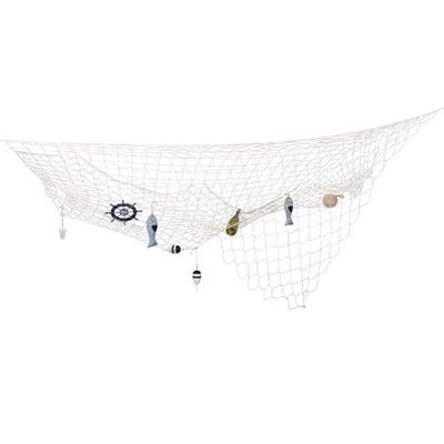 Boland 44351 – dekorativt fisknät, ca 3 x 3 m, beige, utan dekoration, födelsedag, bröllop, temafest, karneval